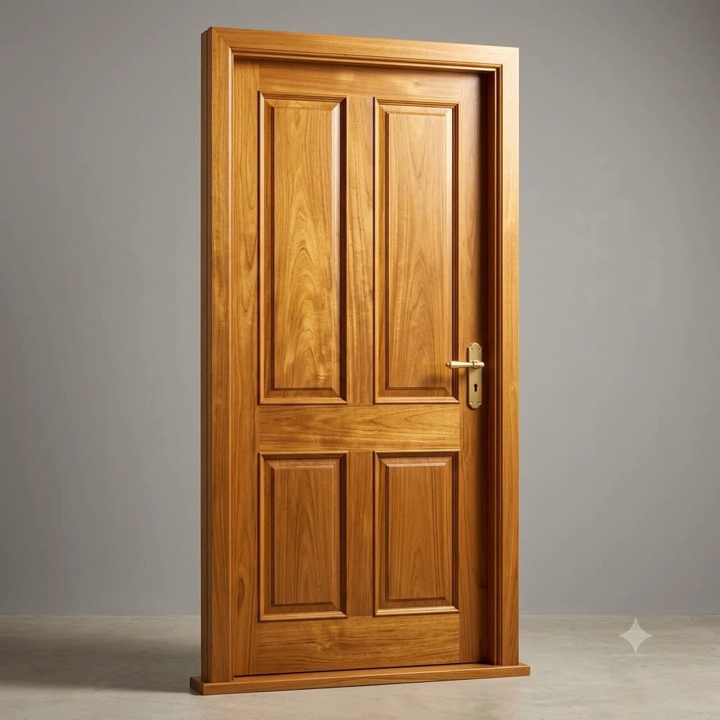 4-Panel Teak Traditional Door