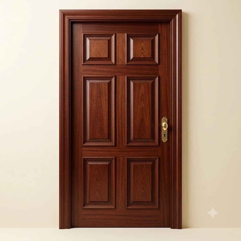 Classic 6-Panel Mahogany Door