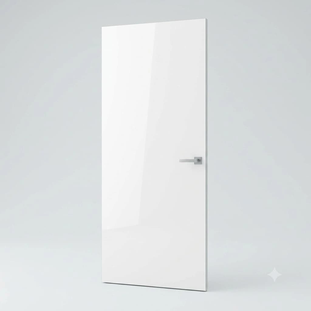 High Gloss White Laminated Door