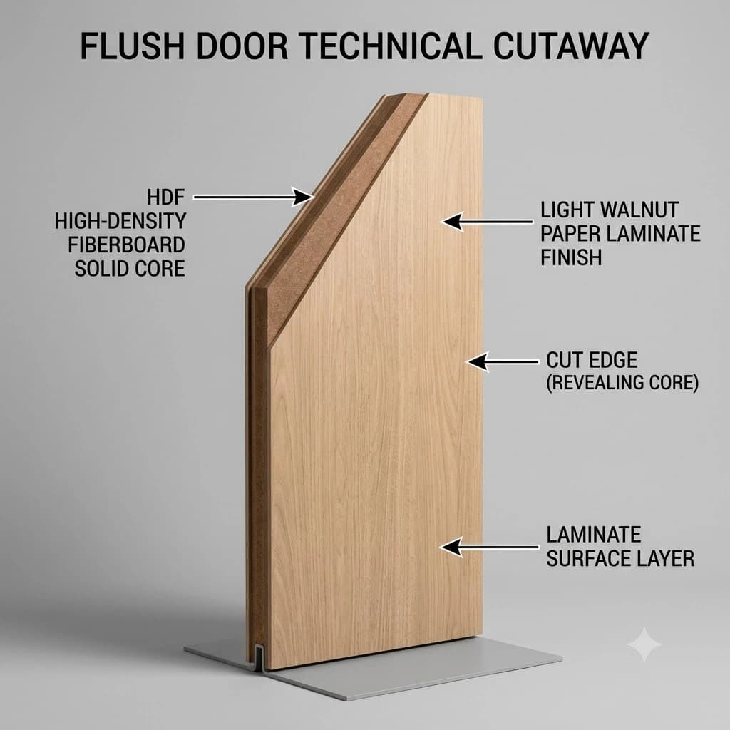 HDF Core Solid Flush Door