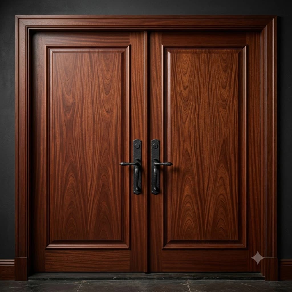 Mahogany Double Entry Door Set