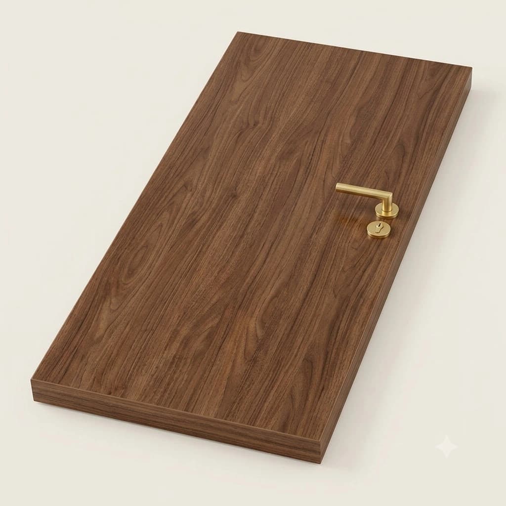 Walnut Wood Grain Laminated Door